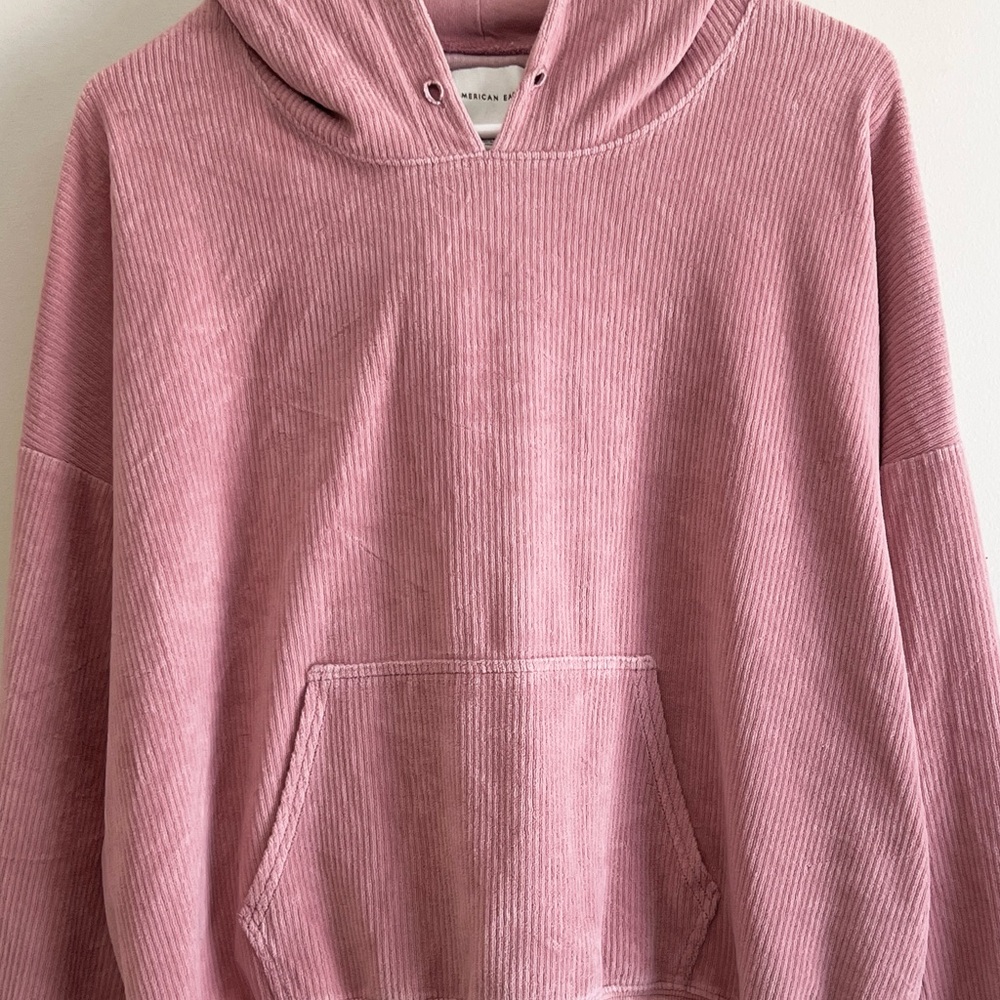American Eagle Ribbed Corduroy Hoodie - Picture 3 of 6